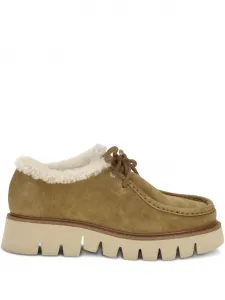 Кроссовки из овчины на шнуровке Pedro Garcia, коричневый