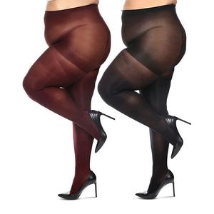 Женские утягивающие колготки Curvy, 2 пары Memoi, Wine Black