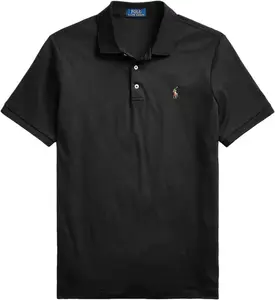 POLO RALPH LAUREN Мужская классическая футболка-поло из мягкого хлопка, Ralph Lauren Black