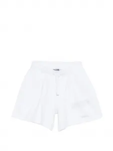 Шорты с логотипом и завязками Moschino Kids, белый