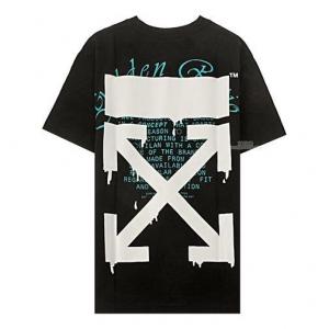 Футболка ss20 dripping arrows loose short-sleeved Off-White, черный