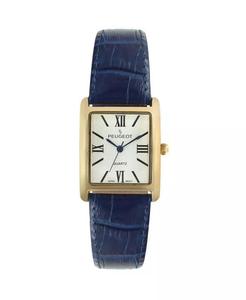 Женские часы-майка с римским циферблатом, синий кожаный ремешок Peugeot, синий