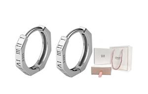 OWO Серьги-гвоздики из стерлингового серебра 925 пробы Unisex