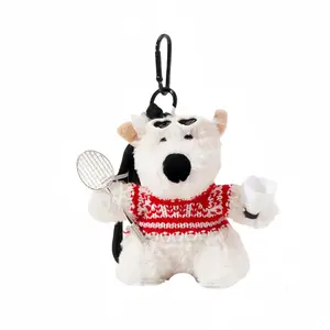 LEVENKENESS Кукла плюшевая подвеска badminton blush bear для детей старше 3 лет, высота 12см