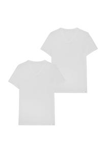 Рубашка с V-образным вырезом из мягкого тенселя Hom, белый