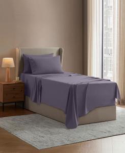 Комплект постельного белья из микрофибры с очень глубокими карманами, 4 предмета, размер Twin XL Nestl, Gray Purple