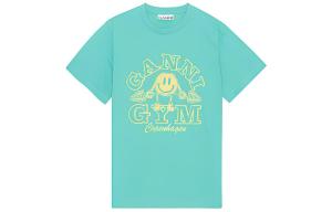 GANNI Футболка SS23 Vacation Shop Series женская Lake Blue