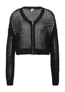Вязаный кардиган QS, черный
