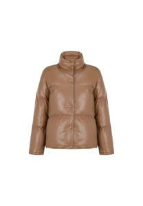 Куртка из искусственной кожи olena в классическом дизайне Freshlions, цвет nude