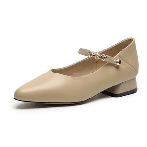 HUANAI Женские туфли Мэри Джейн черно-абрикосовые абрикос, цвет Apricot