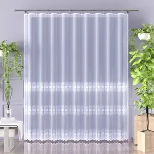 Вышитая штора Enzo, высота 280 см, Berula белая, 280 см Wisan