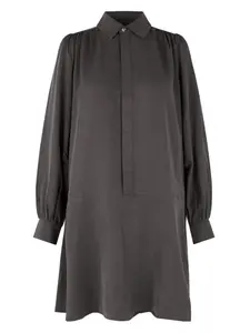 Платье-рубашка мини с объемными рукавами Samsoe Samsoe, серый