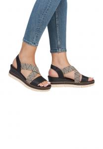 Босоножки на танкетке Platform sandals Remonte, черный