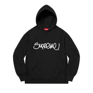 Толстовка Supreme Raised Handstyle Hooded Sweatshirt, Black