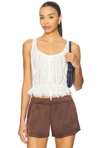 Топ на бретельках с кружевом Alana от Free People, clean ivory