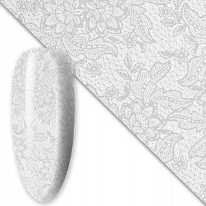 Трансферная фольга для нейл-арта 80 см Белая №7, AllePaznokcie