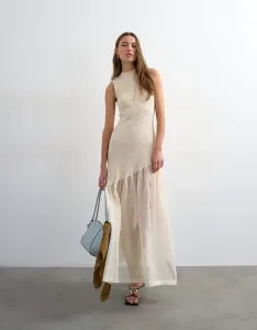 Прозрачное трикотажное платье цвета слоновой кости Topshop