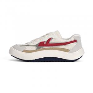 Кроссовки для скейтборда унисекс с низким верхом, цвет рисовый, серебристо-красный Warrior