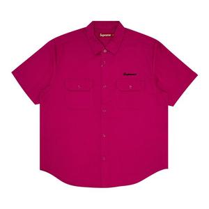 Рубашка Supreme Rhinestone Pin Up Short-Sleeve Work Shirt, Fuchsia