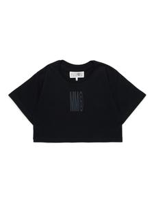 MM6 Maison Margiela Kids футболка с логотипом, черный