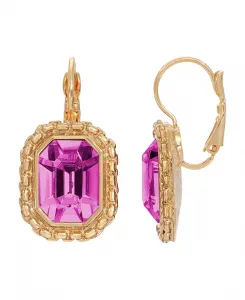 Серьги с кристаллами 2028, pink