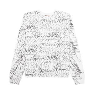 Толстовка Marni Long-Sleeve Sweatshirt Natural White, белый