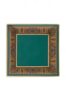 Фарфоровый поднос с узором пейсли (16 x 16 см) ETRO HOME, зеленый