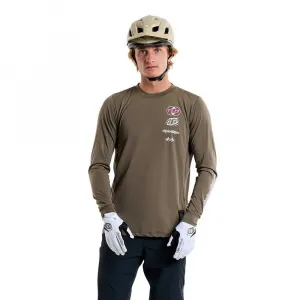 Футболка с длинным рукавом Troy Lee Designs Skyline Ride Worldwide, зеленый