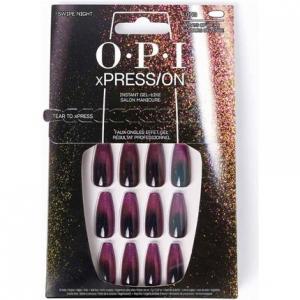 XPRESS/ON Press On Nails & Cuticle Oil 30 шт. Многоразовые накладные ногти со сроком носки до 14 дней. Глубоко питательный гель для салонного маникюра. Темный лак для ногтей. Ночной смахиватель. OPI