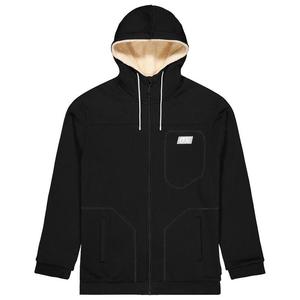Толстовка с капюшоном на молнии из флиса и плюша, черная - s Picture