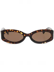 Солнцезащитные очки в овальной оправе черепаховой расцветки DSQUARED2 EYEWEAR, коричневый