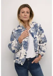 Стеганая куртка-бомбер maisey Cream, Navy Toile De Jouy