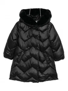 Стеганая куртка с капюшоном из искусственного меха Abel & Lula, черный
