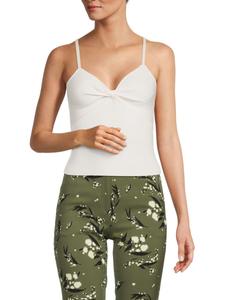 Укороченный топ Rhona Twist Alice + Olivia, мягкий белый