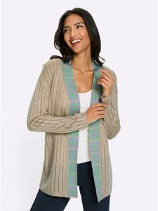 Ажурный кардиган песочного цвета Sieh an!