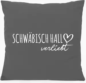 Подушка для дивана Huuraa Schwäbisch Hall in Love Gift 40x40см с наполнителем Стальной Серый Хлопок Сувенир Schwäbisch Hall Hellweg Druckerei
