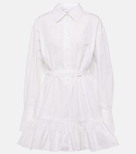 Платье-рубашка из хлопка с оборками Patou, белый