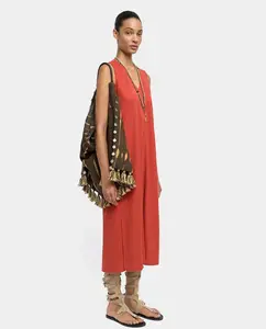 Платье-рубашка без рукавов с пуговицами Parfois, красный