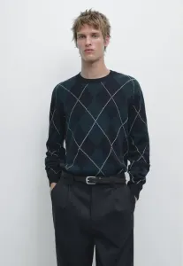 Джемпер с ромбовидным узором Massimo Dutti, Dark Blue