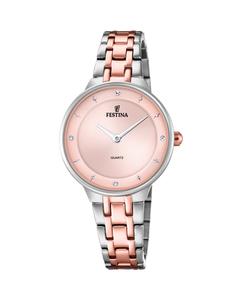 Женские часы F20626/2 Mademoiselle из двухцветной стали Festina, серебро