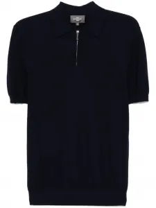 Рубашка поло из ткани пике с воротником на молнии Bompard, синий
