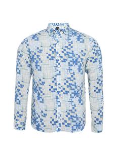 Рубашка на пуговицах классического кроя Campus Sutra Landon, Mottled Blue