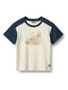 Wheat Футболка "Винсент" кремового/темно-синего цвета