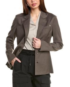 Рубашка из комбинированной шерсти Helmut Lang, коричневый