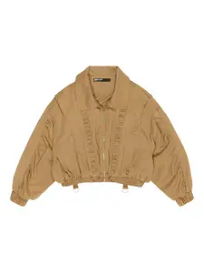 Куртка на молнии со сборками Bimba Y Lola, коричневый