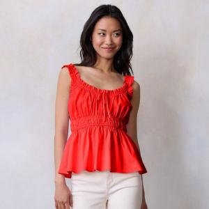 Женская майка-бэбидолл со сборками Lc Lauren Conrad, цвет poppy bouquet