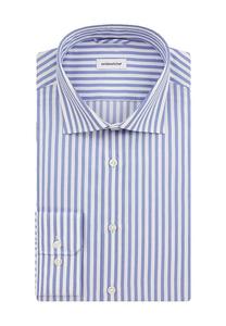 Рубашка деловая, стандартного кроя, рукав 1/1, воротник «Кент», мужская seidensticker, светло-синий