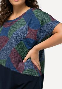 Футболка с принтом Ulla Popken, темно-синий