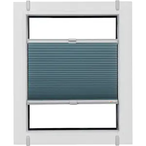 Сотовые плиссированные жалюзи Sunlines «One Size Style Honeycomb TL», непрозрачные, без сверления, натяжные, цвет аксессуаров серый, для зажима