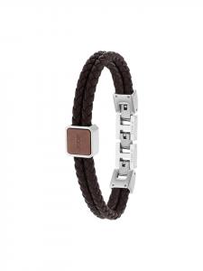 JOOP! Браслет из нержавеющей стали, коричневый IP-покрытие, кожа коричневого цвета
